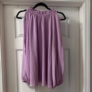 Vince Camuto Lavender Open Sleeve with Button detail Blouse